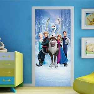 Frozen Elsa Anna Olaf Sven Türaufkleber Türtattoos TÜRTAPETE selbstklebend D1 - Bild 1 von 4