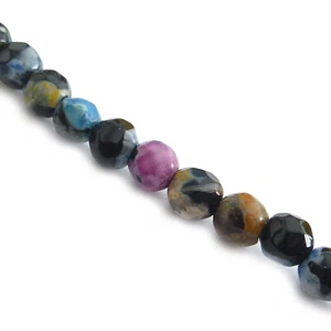 Feuer Achat Perlen 4 mm facettiert Halbedelstein ca. 90 Stück nenad-design E008 - Bild 1 von 10