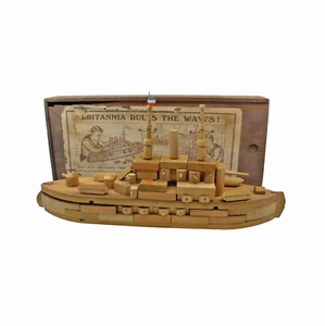 British Dreadnaught Ship Building Blocks Toy - Picture 1 of 5
