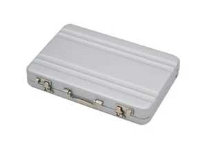 Mini Koffer aus Alu, Geldkoffer, Geschenkverpackung, silbern, 100x65x15mm, 2 Stk - Bild 1 von 4