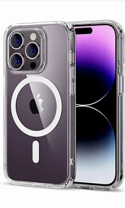 iPhone 14 Pro Magnetic Backing Shockproof Cushion Wireless Clear Charging Case‼️ - Picture 1 of 9