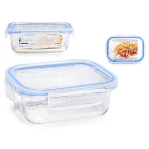 3 Piece Food Storage Container Set Glass Jar with Lid Storage Storage Container 420ml - Picture 1 of 2