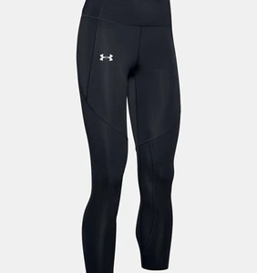 UNDER ARMOUR WOMEN'S HEATGEAR SPEED POCKET RUN ANKLE CROP BLACK#1344969-NWT - Picture 1 of 7