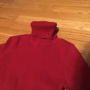 LAUREN RALPH LAUREN Sweater Womens M Turtleneck Ribbed  Cotton Red - Picture 1 of 3