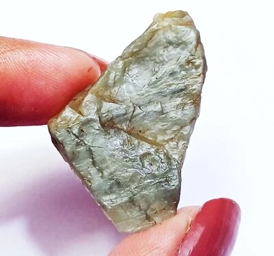 Piedra preciosa suelta 100 % natural crisoberilo ojo de gato áspera de 18,40 quilates con regalo gratis Foto 1 de 4