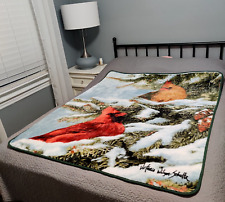 The Northwest Company Cardinal Tree Fleece Blanket Throw Victoria Shultz 60 x 50