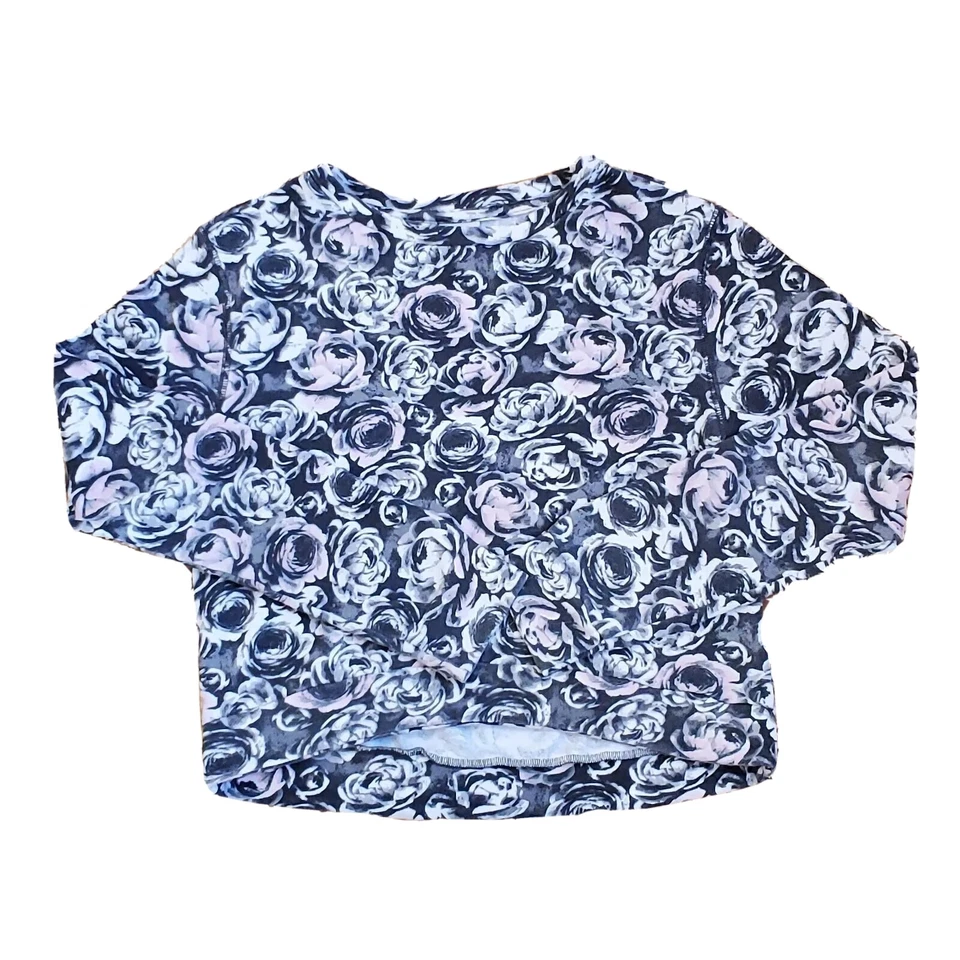 Top Abercrombie Niños Niñas Talla Grande Mangas Largas Floral Rosas Algodón Poli En muy buen estado Foto 1 de 4