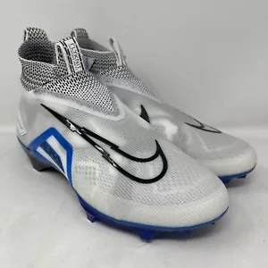 Size 12 NIKE ALPHA MENACE ELITE 3 Football Cleats White Royal Flyknit CT6648-101 - Picture 1 of 6