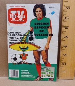 "Hugo Sanchez" 1986 World Cup Mexico86, Tele Guia TV Program Guide - Picture 1 of 21