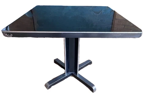 Doehler Gilbert Rohde Art Deco Machine Age Streamline Chrome Dining Table Desk Cover