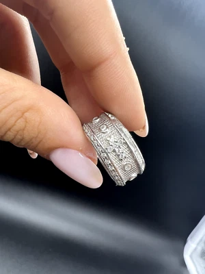 Anello a FASCIA in ARGENTO 925°°° con Pietre Sintetiche - Immagine 1 di 4