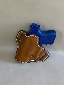 GLOCK 26, Left-Handed, OWB, Brown(cherry) Leather Holster - Picture 1 of 5