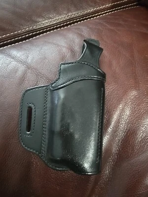 Coldre de couro preto Don Hume para pistola H722 TLR1 nº 36-4-1/2 novo na caixa - Imagem 1 de 4