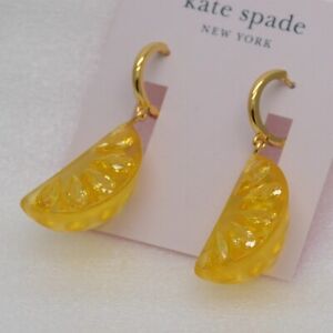 Kate Spade Jewelry orange flap resin drop dangle leverback earrings cute candy