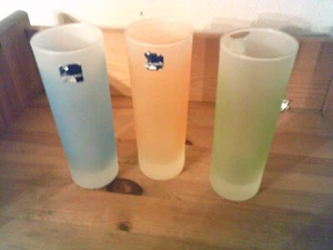 3 Leonardo Longdrink/Wasser-Gläser - pastell - grün/blau/orange - Bild 1 von 1