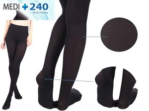 Kompression-Strumpfhose 240 DEN 18/22 mmHg KKL 1 Stützstrumpfhose REISE S-XL EU - Bild 1 von 12