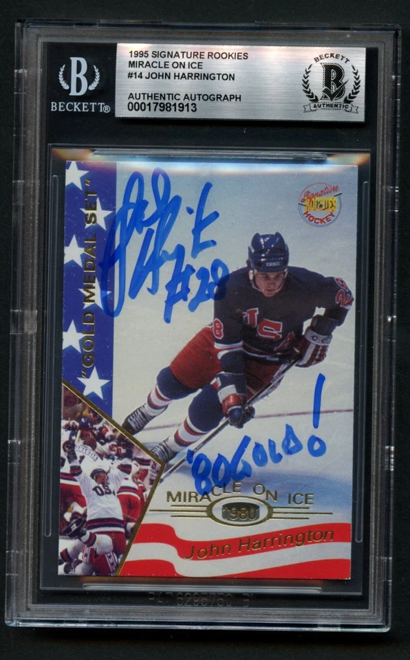 John Harrington #14 signed autograph 1995 Signature Rookie Miracle on Ice BAS - Image 1 of 1
