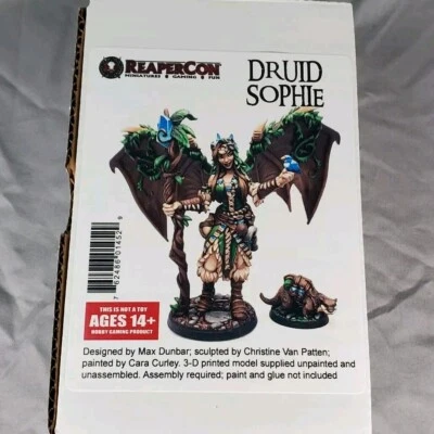 90mm Druid Sophie & Ottley Figure Reapercon 2023 Exclusive Reaper Miniatures New - Image 1 of 4