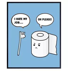 Bathroom Funny Wall Decor Decorative Art Print Poster 17 x 12 - Picture 1 of 1