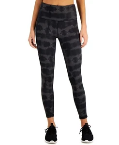 Ideology Womens Reversible High Rise 7/8 Leggings, TIE DYE BLACK, LARGE - Picture 1 of 3