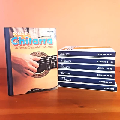 Corso di Chitarra Cerri Gangi • 20 Musicassette + Libro + Spartiti musicali - Immagine 1 di 4