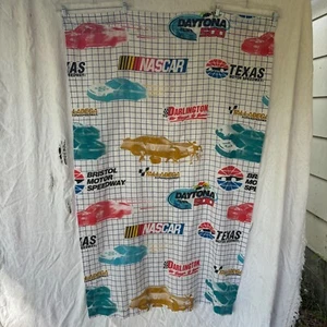 "Panel cortina vintage de los años 90 NASCAR Bibb Co 41"" x 65" - Imagen 1 de 4
