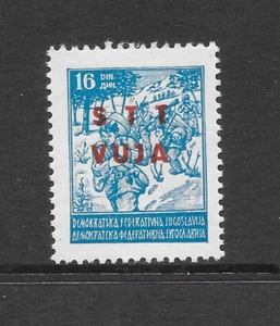 TRIESTE (EMISSIONE MILITARE JUGOSLAVA) SCOTT 13 MH VF - 1949 16d EMISSIONE BLU - Foto 1 di 2