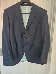 Marine Nadelstreifenanzug mit Hemd von M&S. 46r/38r/16,5 Zoll Artikel können geteilt werden - Bild 1 von 9