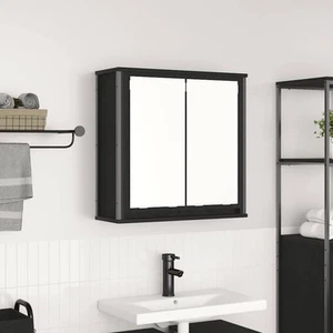 Mueble de baño pared con espejo roble negro 60x21x60 cm vidaXL - Imagen 1 de 12