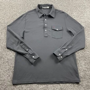 Criquet Poloshirt Herren Large grau Players Pima Bio Baumwolle Tasche Preppy Prep - Bild 1 von 13