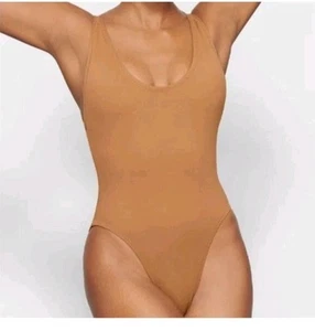 Skims Women's Recycled Swim Scoop Neck One Piece Almond SW-SNO-0044 Size XXS W15 - Picture 1 of 6