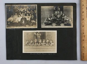 Vintage 2-seitiges Fotoalbum Seite 7 Schnappschüsse 1907 -1908 Plattsmouth Nebraska - Bild 1 von 2