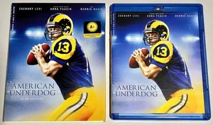 American Underdog Blu-ray + DVD + Digital Kurt Warner Levi Paquin Slipcover VG - Picture 1 of 5