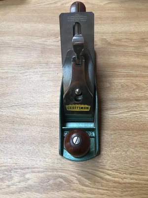 Avión de carpintería vintage Craftsman C557B excelente con hoja de corvejón de Franc Foto 1 de 4