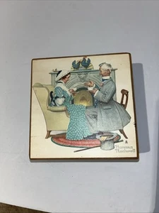 Caja de baratijas de música de colección Norman Rockwell Schmid "Try to Remember" hecha en Japón - Imagen 1 de 7