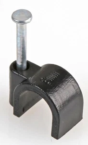 PRO POWER - Klip Kabel Bulat, 9mm, Hitam, Pek 100 - Picture 1 of 1