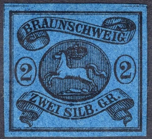 STEMMA TIPO PRECEDENTE S.2 NERO SU AZZURRO UNIF.8 NUOVO SENZA GOMMA - Picture 1 of 2