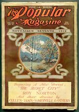 Popular Pulp Magazine November 7 1919- Secret City- Roy Norton