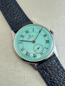 VINT Rolex Marconi turquoise dial wind up swiss made ca 56 NO RESERVE PRICE - Picture 1 of 14
