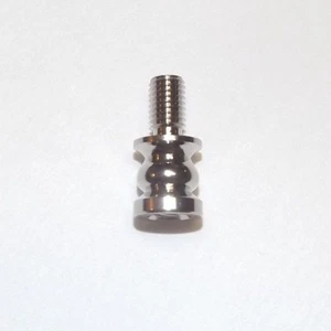 1/2" NICKEL TURNED BRASS LAMP SHADE FINIAL RISER LAMP PART NEW 20966NJB - Picture 1 of 2