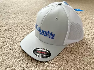 Columbia PFG Fish Graphics Flexfit Cap XXL White Grey - Picture 1 of 4