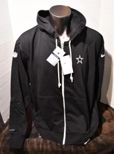 Dallas Cowboys Nike NFL on Field Apparel Full Zip Black Dri-Fit Hoodie XXL-3XLT - Picture 1 of 15