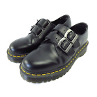 Dr Martens 1461 Alt Double Buckle Chunky Black Leather Shoes Size UK 7