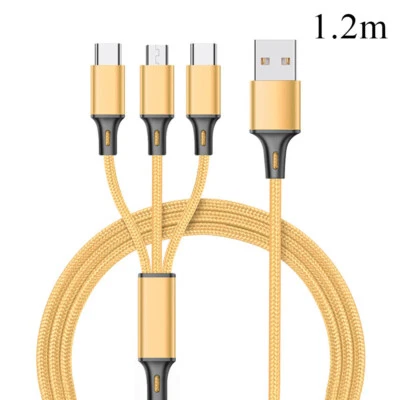 3 in 1 Fast USB Charging Cable Universal Multi Function Cell Phone Charger Cord@ - Image 1 of 4