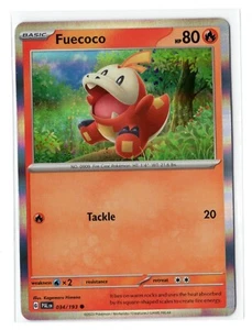 Pokemon Paldea Evolved MIRAGE HOLO Fuecoco 034/193 Exclusive - Picture 1 of 1