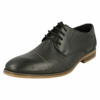Mens Rieker Formal Punched Detail Lace Up Leather Shoes 11615
