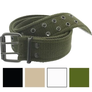 Rothco Double Prong Canvas Belt, Heavy Duty Army Pistol Grommet Two Hole 1.75" - Picture 1 of 4