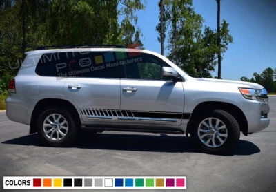 2x Kit de calcomanías a rayas laterales para Toyota Land Cruiser puerta guardabarros rejilla 4x4 Foto 1 de 4