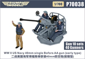 Triumph P70038 1/700 WW ll US Navy 40mm single Bofors AA gun (early type) - Picture 1 of 1