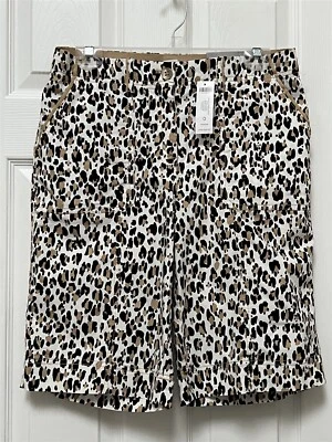 Pantalones Cortos Carga Chico's Talla 0 S 4-6 x 11" Cómodos Elastizados Estampado Animal $79.50 Foto 1 de 4